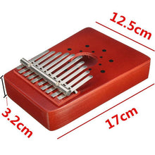 Load image into Gallery viewer, 10 Key Kalimba (Red) Play Music Instantly Just Using Your Thumbs, Amaze Your Friends