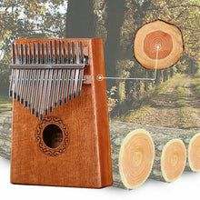 Load image into Gallery viewer, 17-Key Kalimba Thumb Piano Toy Wooden Mahogany Finger Musical Instrument Kit