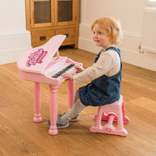 Load image into Gallery viewer, Kids Electronic Grand Piano Childrens Keyboard Toy 37 Keys Microphone Seat