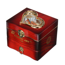 Load image into Gallery viewer, Retro Style Music Box Rotating Ballerina Dancing Girl Jewelry Storage Box+Mirror
