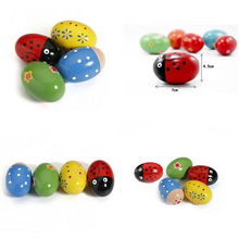 Load image into Gallery viewer, ULTNICE 4pcs Kids Baby Wooden Egg Maracas Shakers Music Percussion Toy...