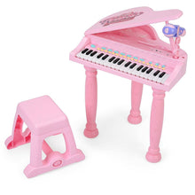 Load image into Gallery viewer, Kids Electronic Grand Piano Childrens Keyboard Toy 37 Keys Microphone Seat