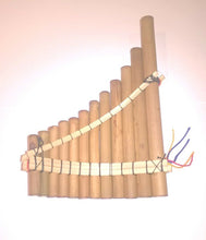 Load image into Gallery viewer, Deluxe Genuine Hand Made 12 Pipes Medium Andean Sisca Curved Pan Pipes -  Flute