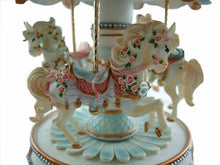 Load image into Gallery viewer, Ultimate Luxury Childs Gift - Hand Painted Collectable  Musical Carousel Box With Turning Horses -  Plays &quot;When You Wish Upon A Star&quot;