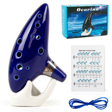 Load image into Gallery viewer, Ocarina 12 Hole Alto C + Song Book- Display Stand- And Neck Cord- Easy-to-Learn