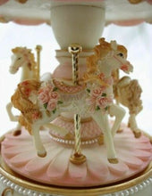 Load image into Gallery viewer, Collectable Hand Painted Musical Carousel With Turning Horses - Plays Wonderful World