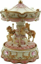 Load image into Gallery viewer, Collectable Hand Painted Musical Carousel With Turning Horses - Plays Wonderful World