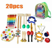 Load image into Gallery viewer, Rugged 20PCs Wooden Percussion Musical Instruments Set For Children