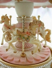 Load image into Gallery viewer, Collectable Hand Painted Musical Carousel With Turning Horses - Plays Wonderful World